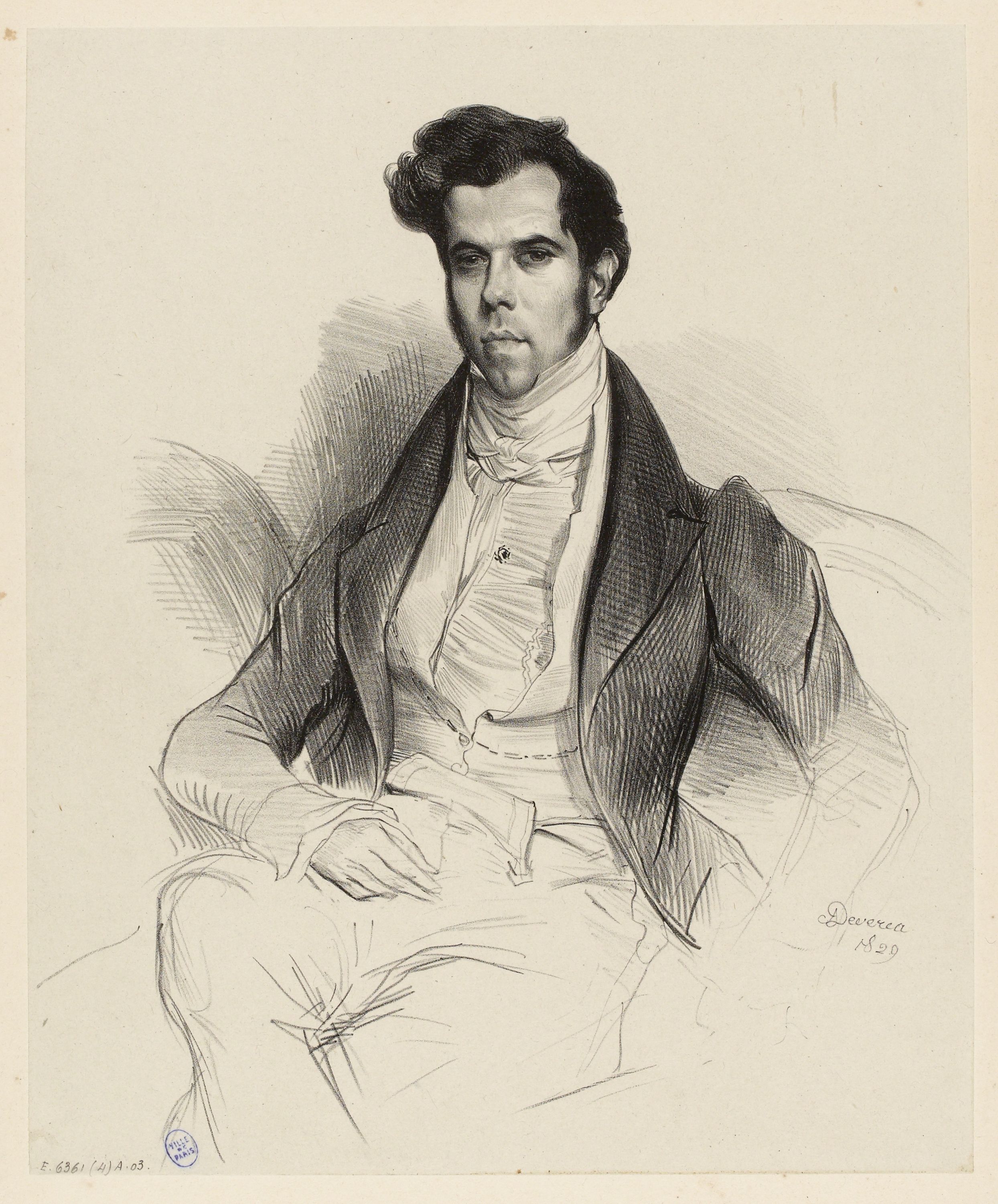 Achille Devéria, Portrait d'Horace Say (1794-1860), économiste et député
