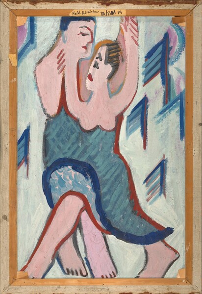 Ernst Ludwig Kirchner, Dancing Couple in the Snow [reverse]
