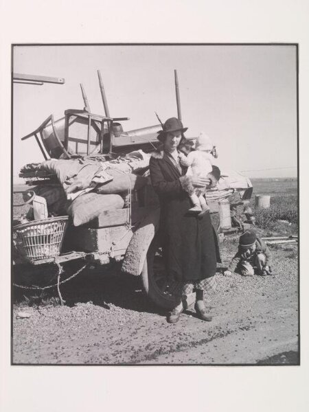 Dorothea Lange, Missouri family of five, seven months on road to California