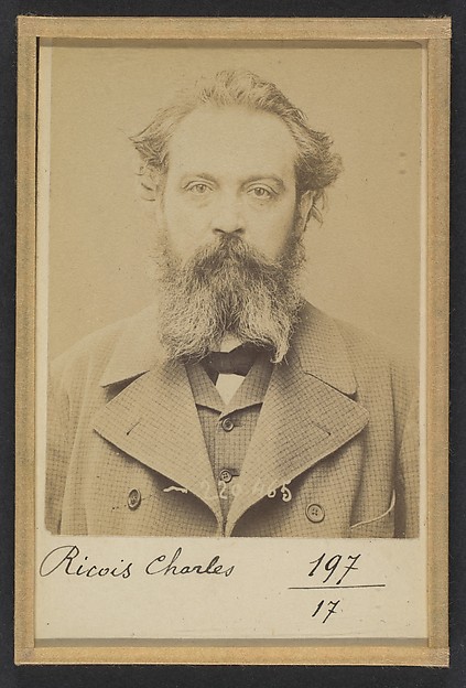 Alphonse Bertillon, Ricois. Charles-Victor. 48 ans, né le 21/3/46 à Orléans. Employé au Journal Officiel. Anarchiste. 2/7/94.