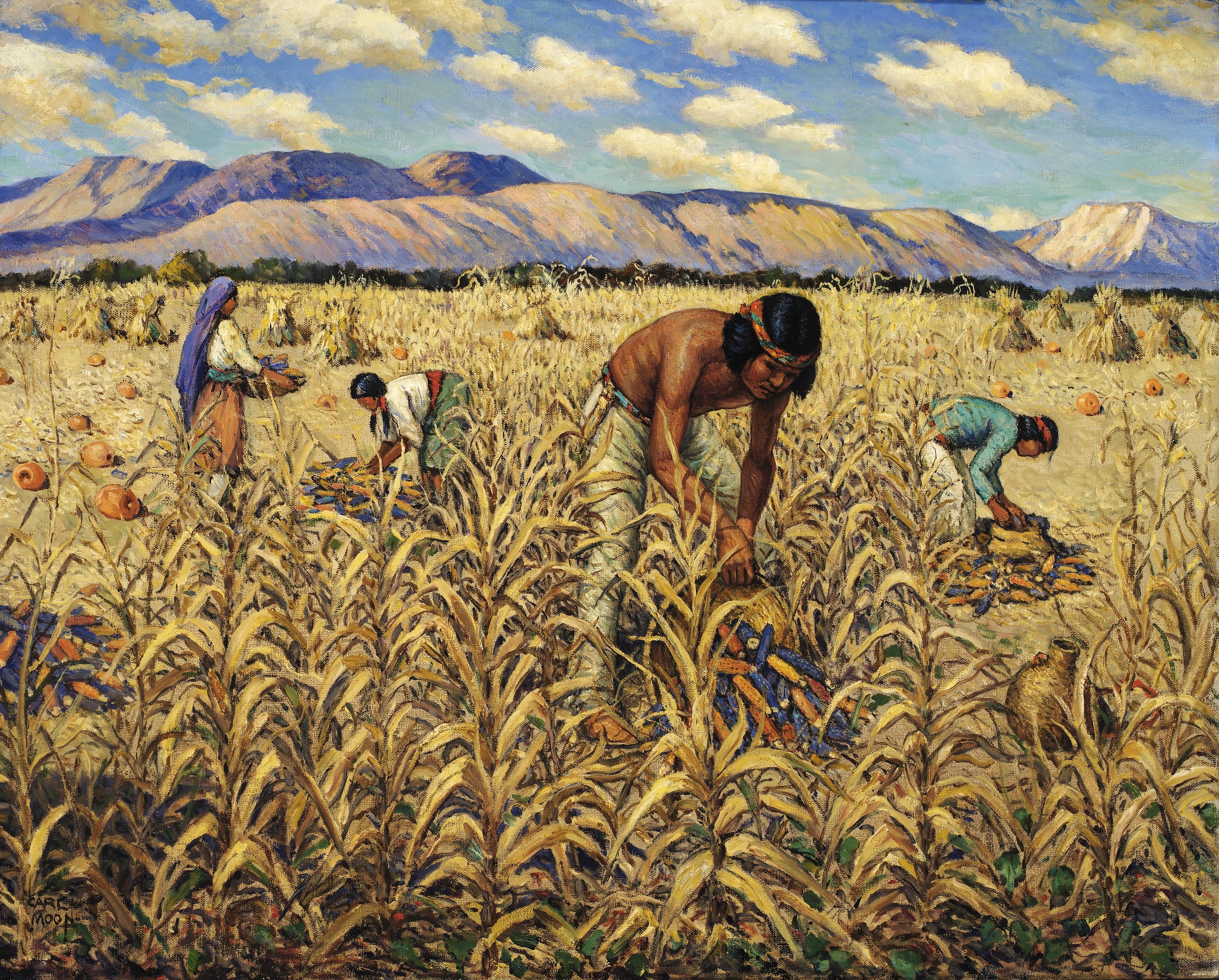 Carl Moon, Corn Harvest at Santo Domingo