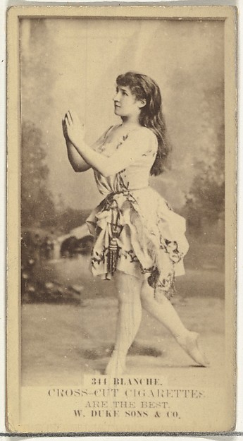 W. Duke, Sons & Co., Card Number 344, Blanche, from the Actors and Actresses series (N145-3) issued by Duke Sons & Co. to promote Cross Cut Cigarettes