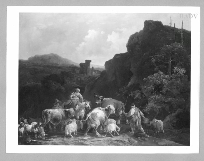 Christian Wilhelm Ernst Dietrich, Herde an der Furt