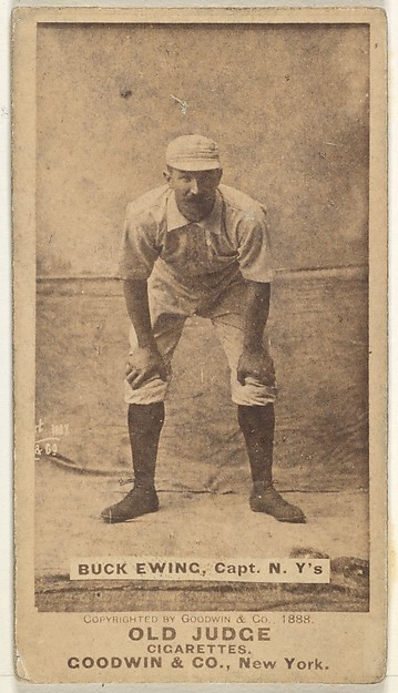 Goodwin & Company, William "Buck" Ewing, Captain and Catcher, New York, from the Old Judge series (N172) for Old Judge Cigarettes