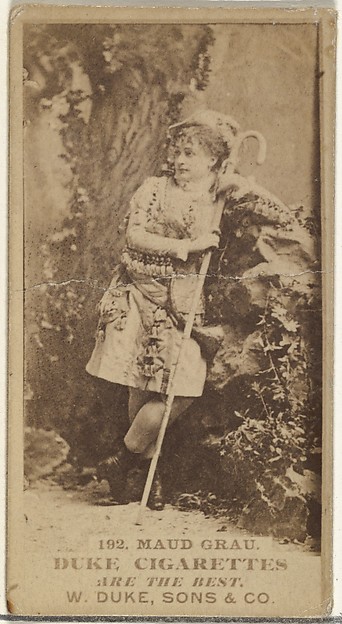W. Duke, Sons & Co., Card Number 192, Maud Grau, from the Actors and Actresses series (N145-7) issued by Duke Sons & Co. to promote Duke Cigarettes