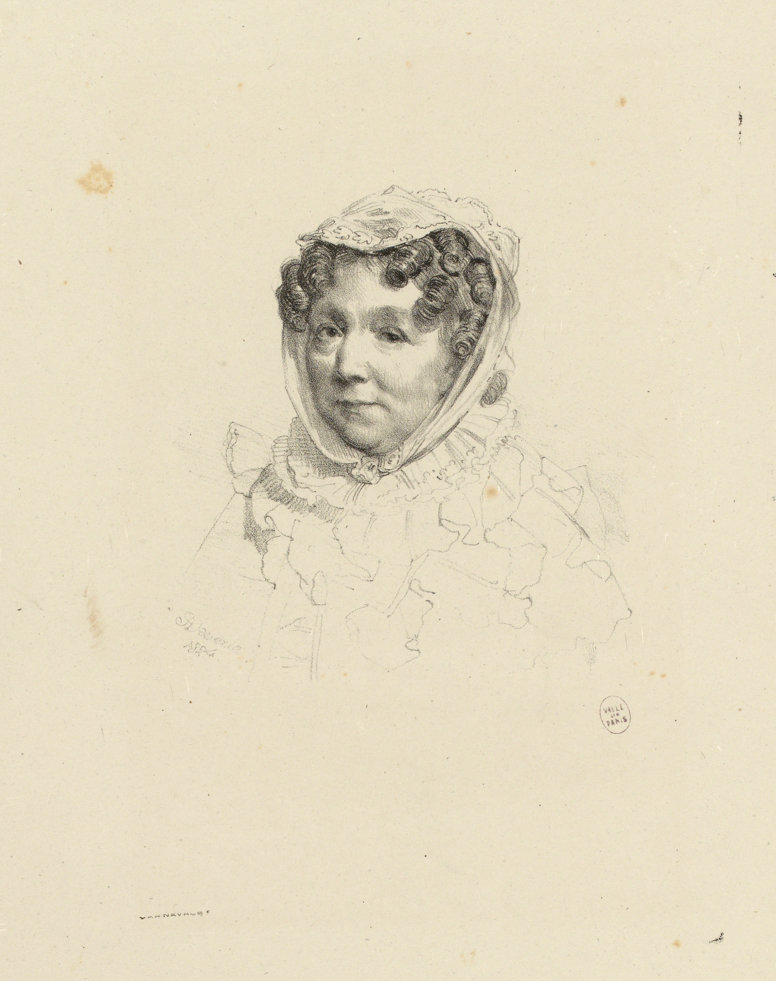 Achille Devéria, Portrait de Madame Desforges, cousine de Devéria. (IFF 40)