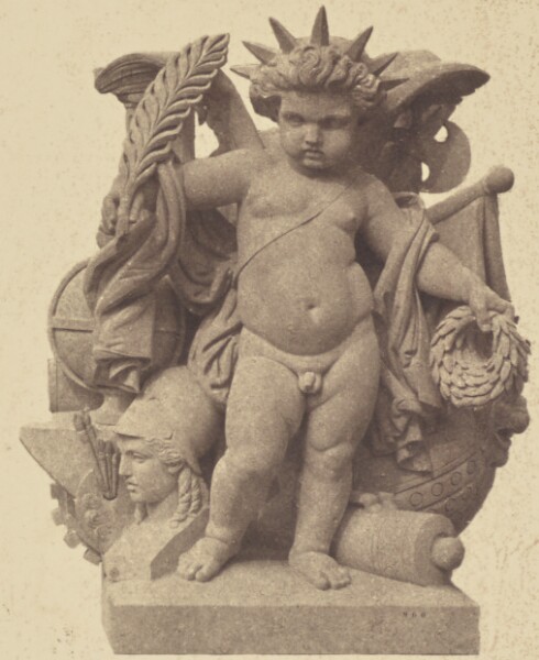 Édouard Baldus, ["Les Gloires de la France", Sculpture by Henri-Charles Maniglier, Decoration of the Louvre, Paris]