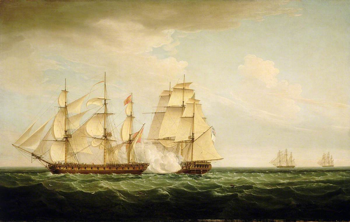 Thomas Whitcombe, HMS Pearl and the Santa Monica, 14 September 1779