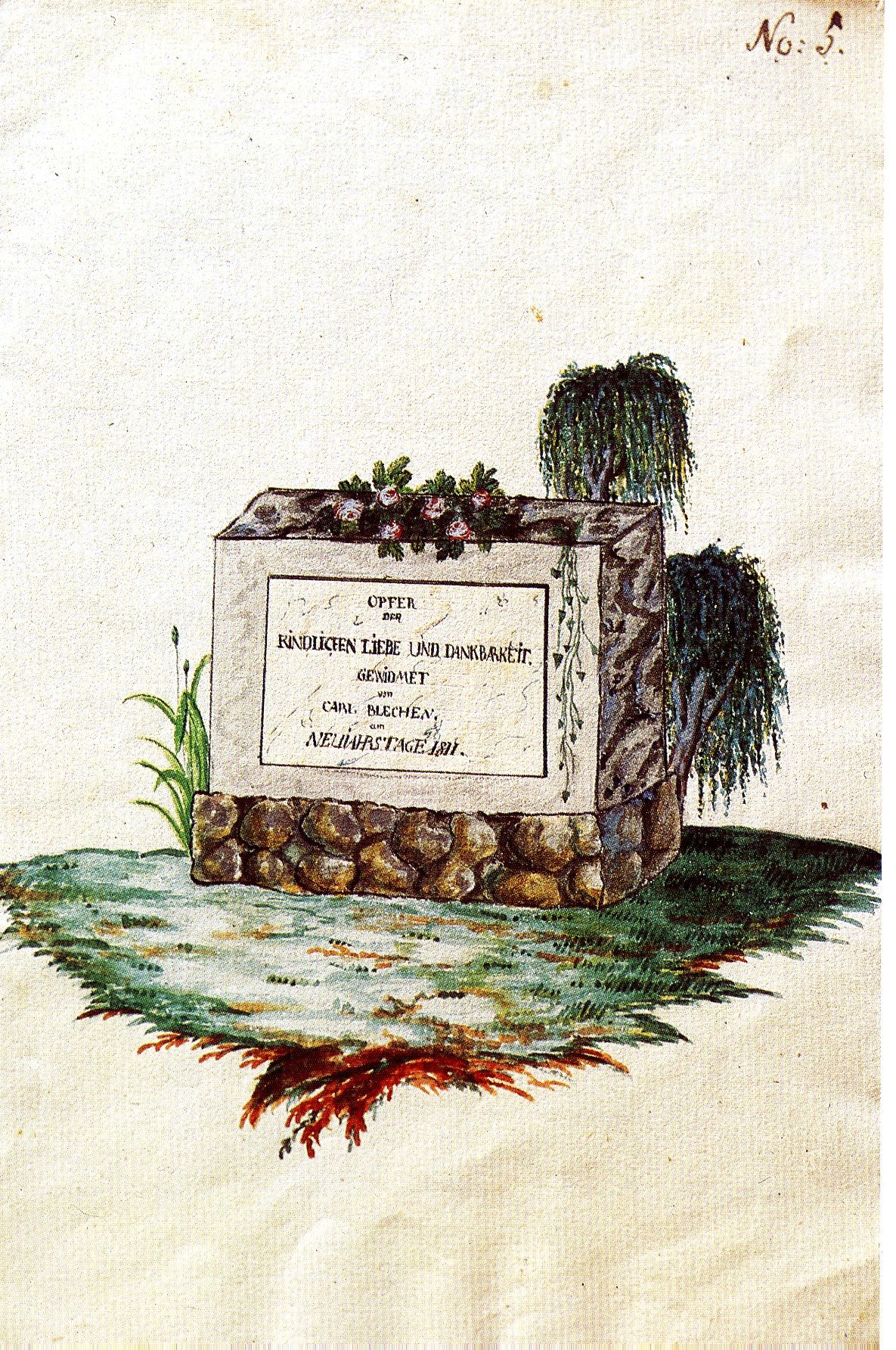 Carl Blechen, Neujahrswünsche für die Eltern