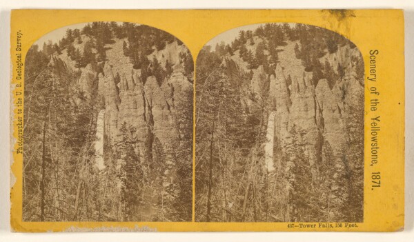 William Henry Jackson, Tower Falls, 156 Feet.