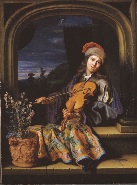 Caspar Netscher, En violinspiller