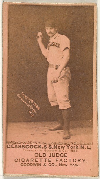 Goodwin & Company, Glasscock, Shortstop, New York, from the Old Judge series (N172) for Old Judge Cigarettes
