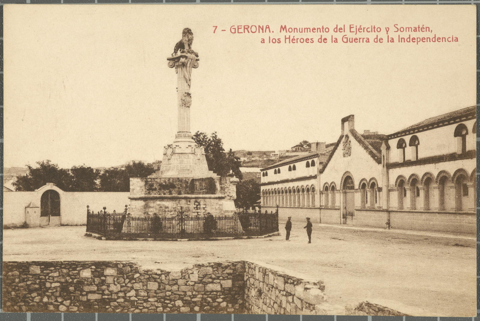 Desconegut, 7 -Gerona. Monumento del Ejército y Somatén, a los Héroes de la Guerra de la Independencia