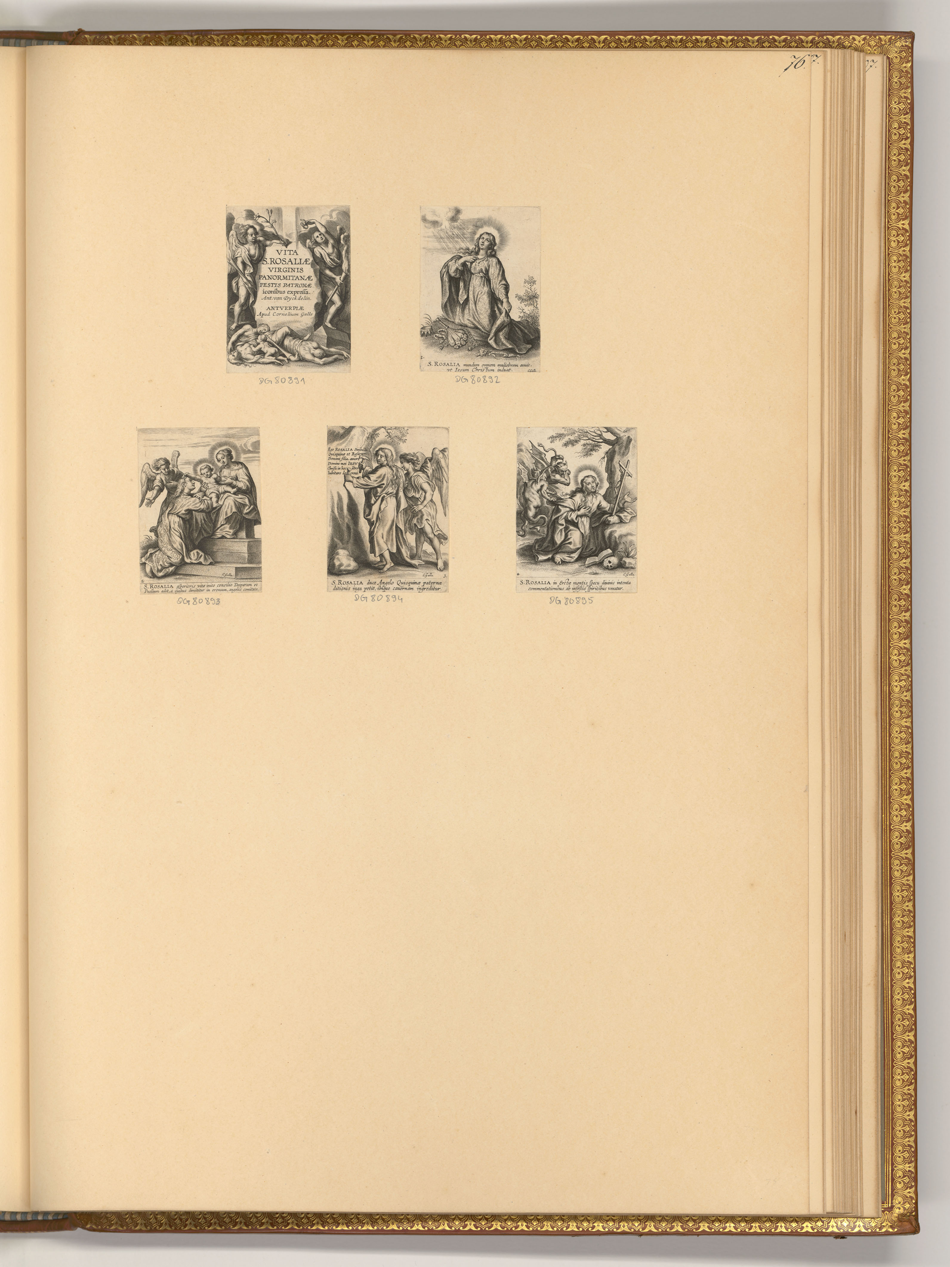 CornelisGallederJüngereII, Titelblatt, Szenen aus dem Leben der hl. Rosalia