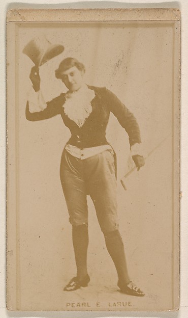 Kinney Brothers Tobacco Company, Pearl E. Larue, from the Actresses series (N245) issued by Kinney Brothers to promote Sweet Caporal Cigarettes