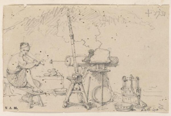 George Chinnery, A Chinese blacksmith at his forge