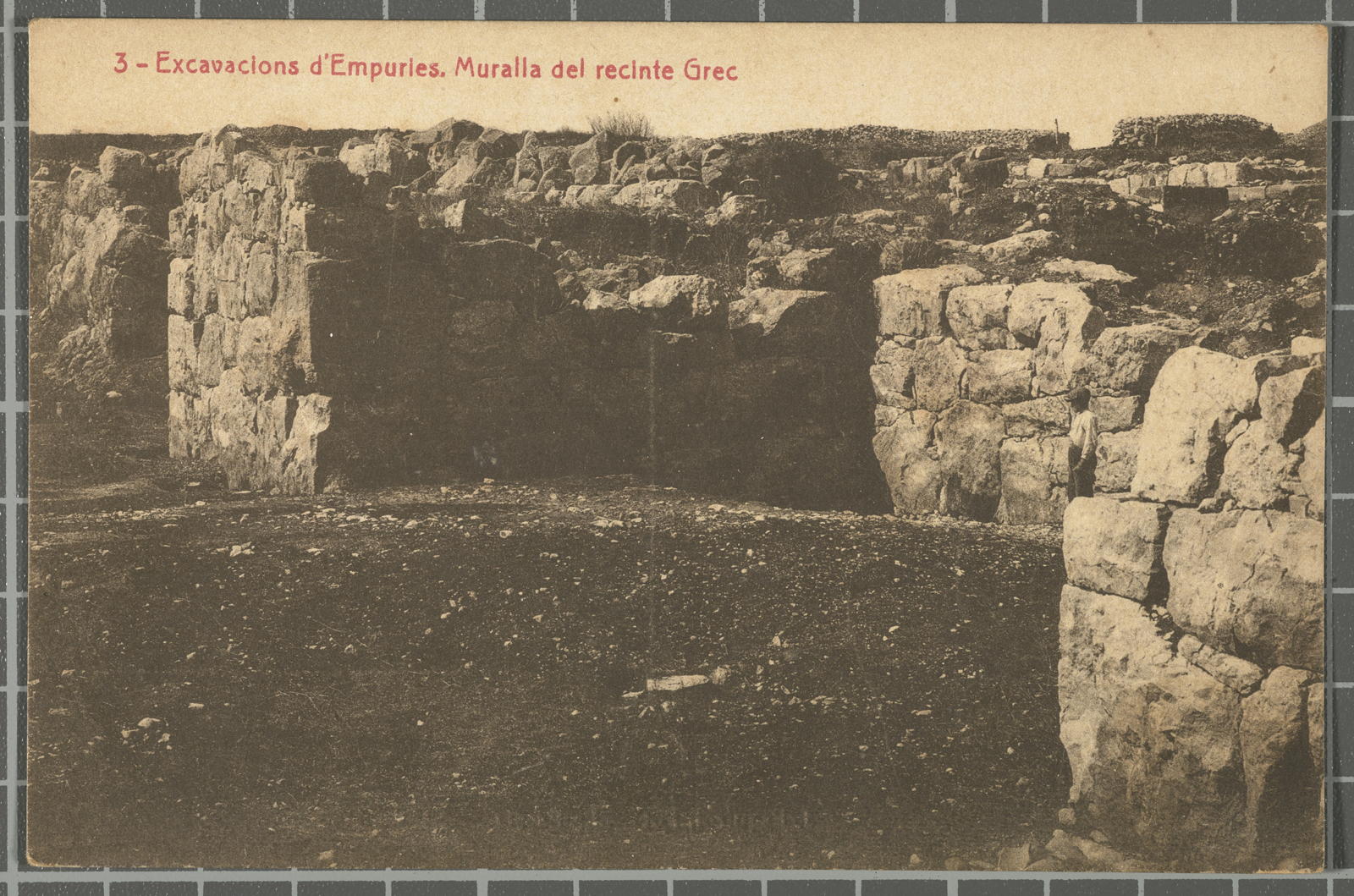 Josep Esquirol Pérez, 3 - Empuries excavations. Wall of the Greek inclosure