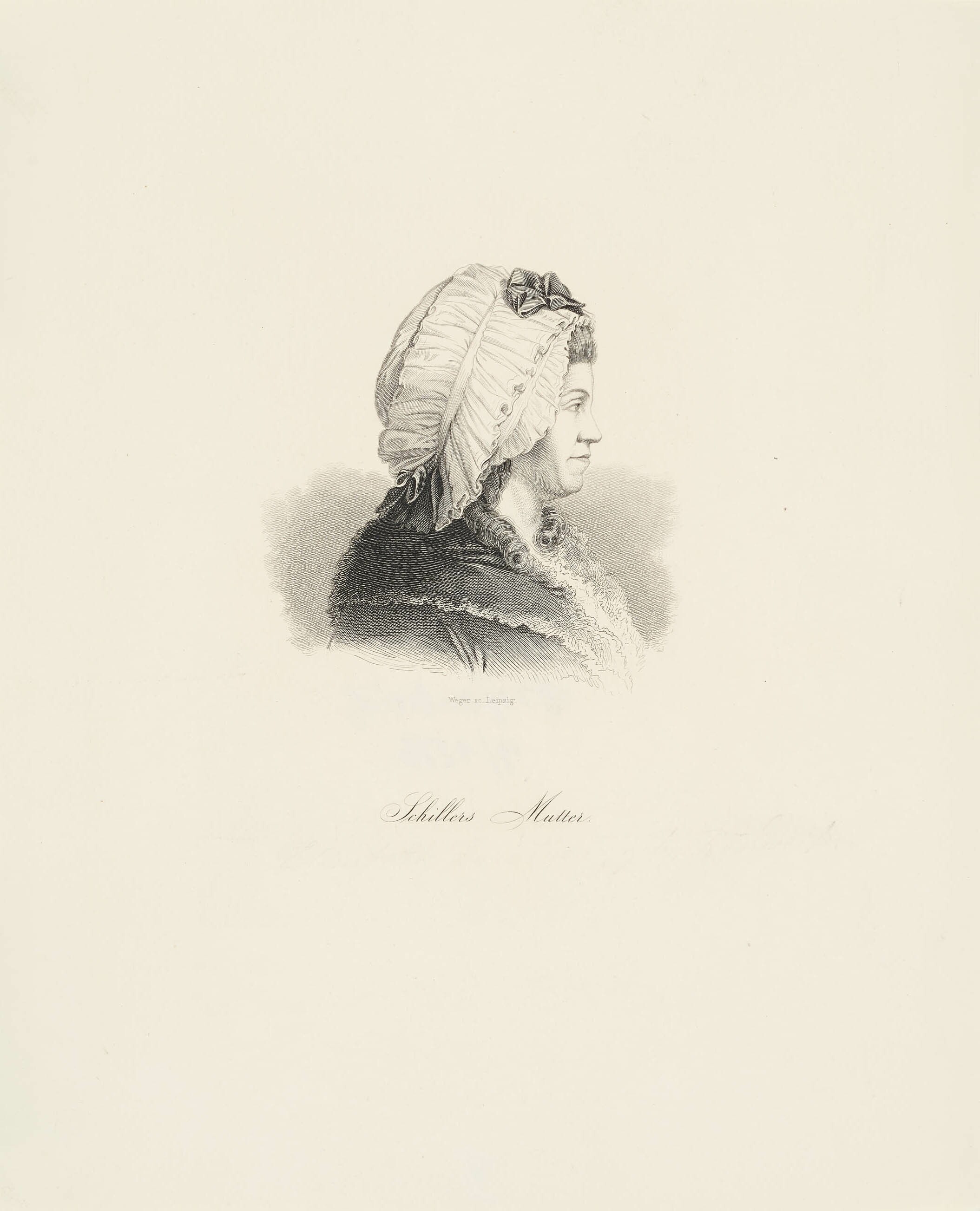 August Weger, Bildnis Elisabetha Dorothea Schiller