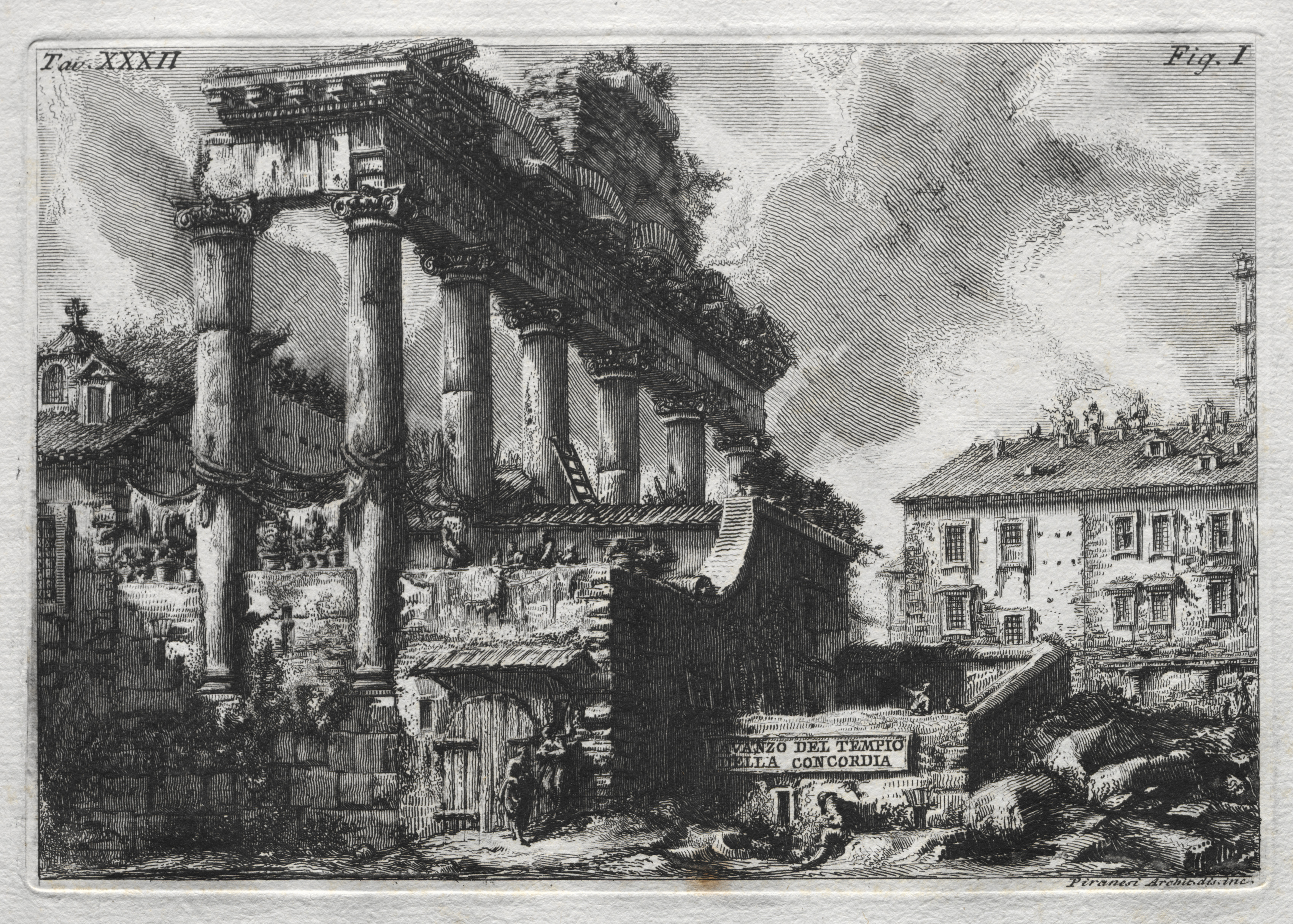 Giovanni Battista Piranesi, Avanco del Tempio della Concordia
