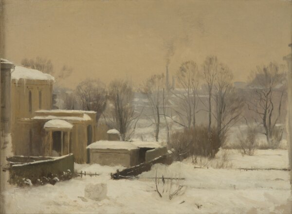 Gustaf Rydberg, Stadsparti i snö. Studie