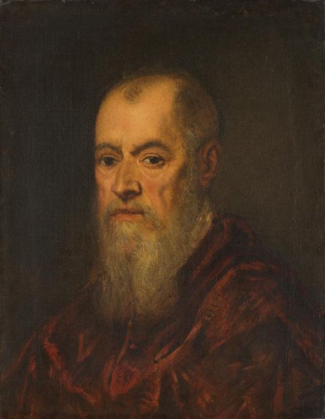 Jacopo Tintoretto, Portrait of a Man with a Red Cloak