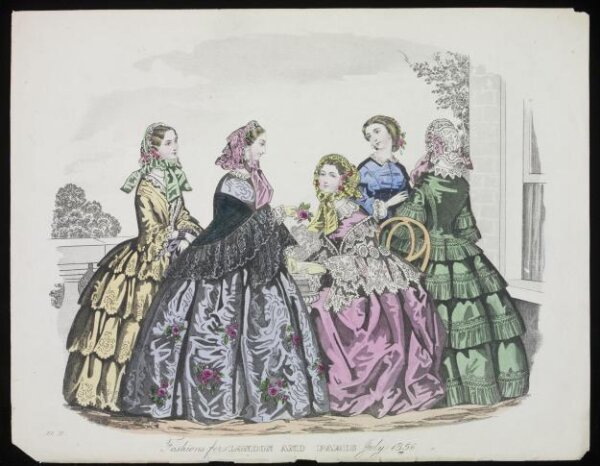Unknown, London and Paris Fashions for July 1856