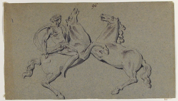 Anonymous, French, 18th century, Rider and Horse in Battle Scene