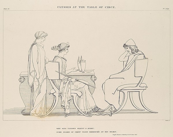 John Flaxman, Ulysses at the Table of Circe (The Odyssey of Homer)