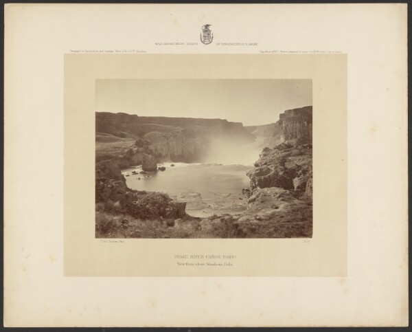 Timothy H. O'Sullivan, Snake River Cañon, Idaho, View from Above Shoshone Falls