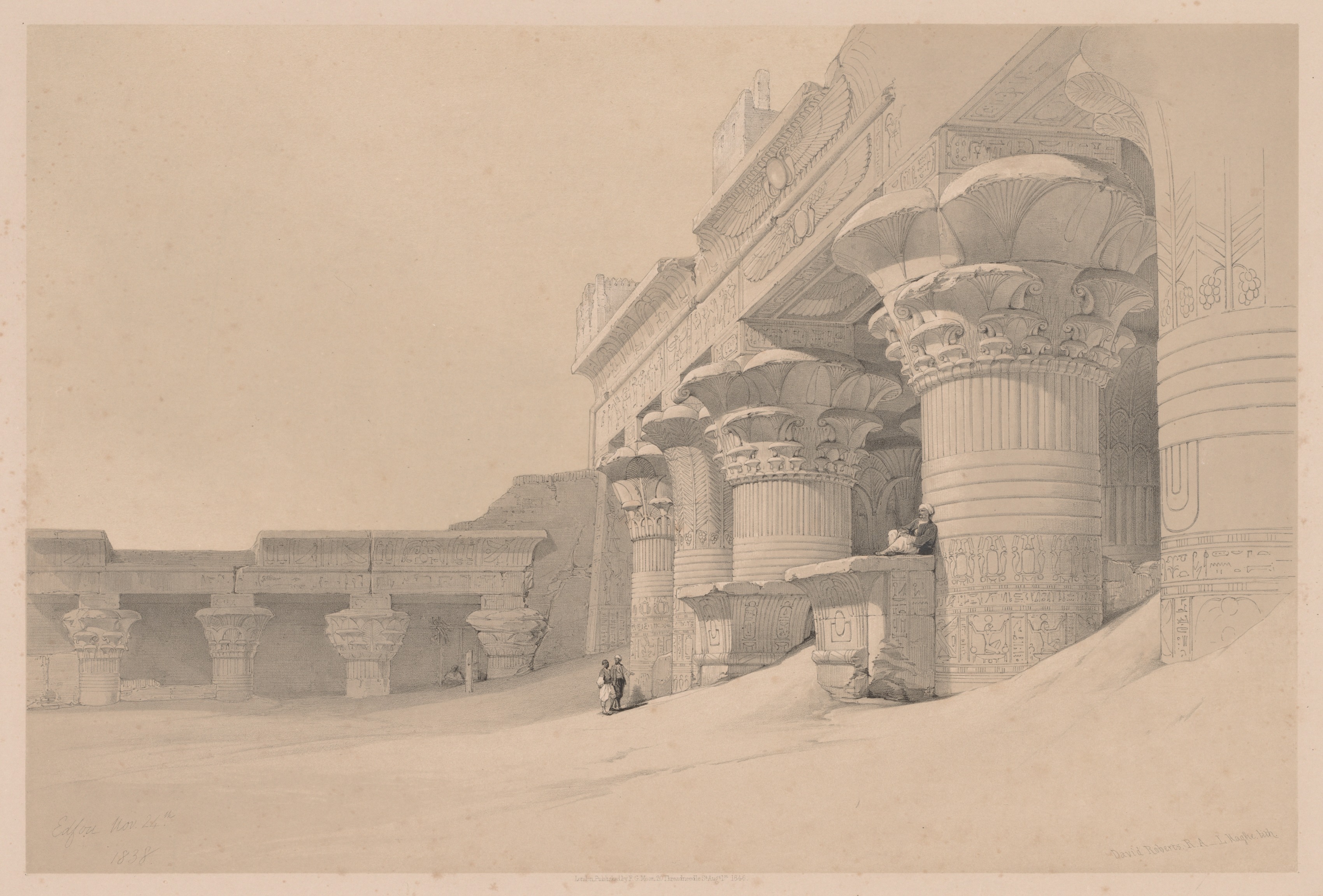Louis Haghe, Egypt and Nubia:  Volume I - No. 10, Edfou