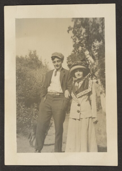 Louis Fleckenstein, [Florence and Young Man in Orchard]