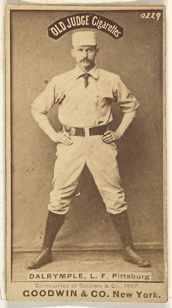 Goodwin & Company, Abner Frank Dalrymple, Left Field, Pittsburgh, from the Old Judge series (N172) for Old Judge Cigarettes