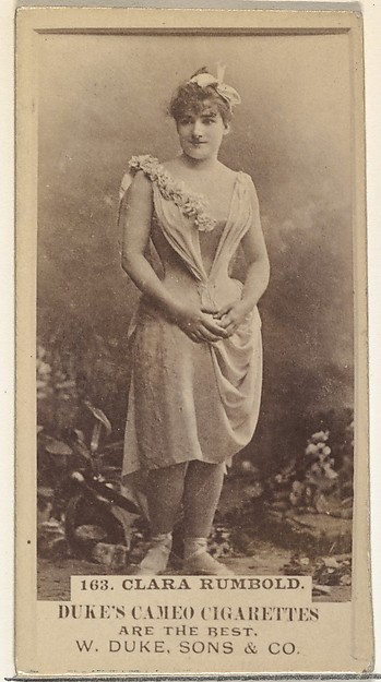 W. Duke, Sons & Co., Card Number 163, Carrie Rumbold, from the Actors and Actresses series (N145-5) issued by Duke Sons & Co. to promote Cameo Cigarettes