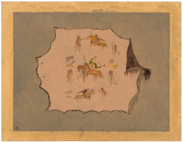 George Catlin, Facsimile of a Pawnee Doctor's Robe with Fantastic Professional Designs