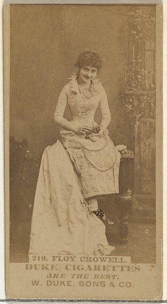 W. Duke, Sons & Co., Card Number 219, Floy Crowell, from the Actors and Actresses series (N145-7) issued by Duke Sons & Co. to promote Duke Cigarettes