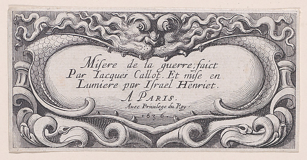 Abraham Bosse, Frontispiece, from "Les Petites Misères de la Guerre" (The Little Miseries of War)
