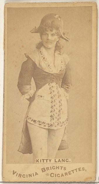 Allen & Ginter, Kitty Lang, from the Actors and Actresses series (N45, Type 1) for Virginia Brights Cigarettes