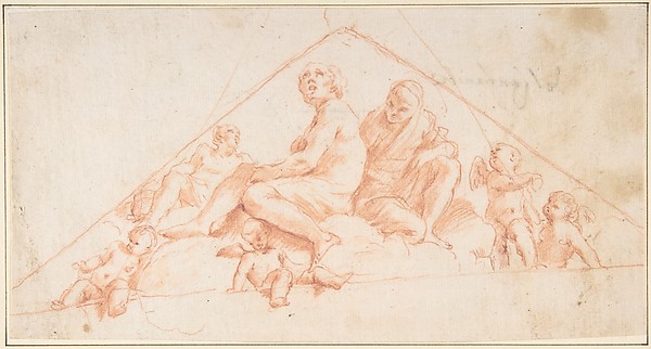 Giovanni Lanfranco, Seated Apostles and Putti