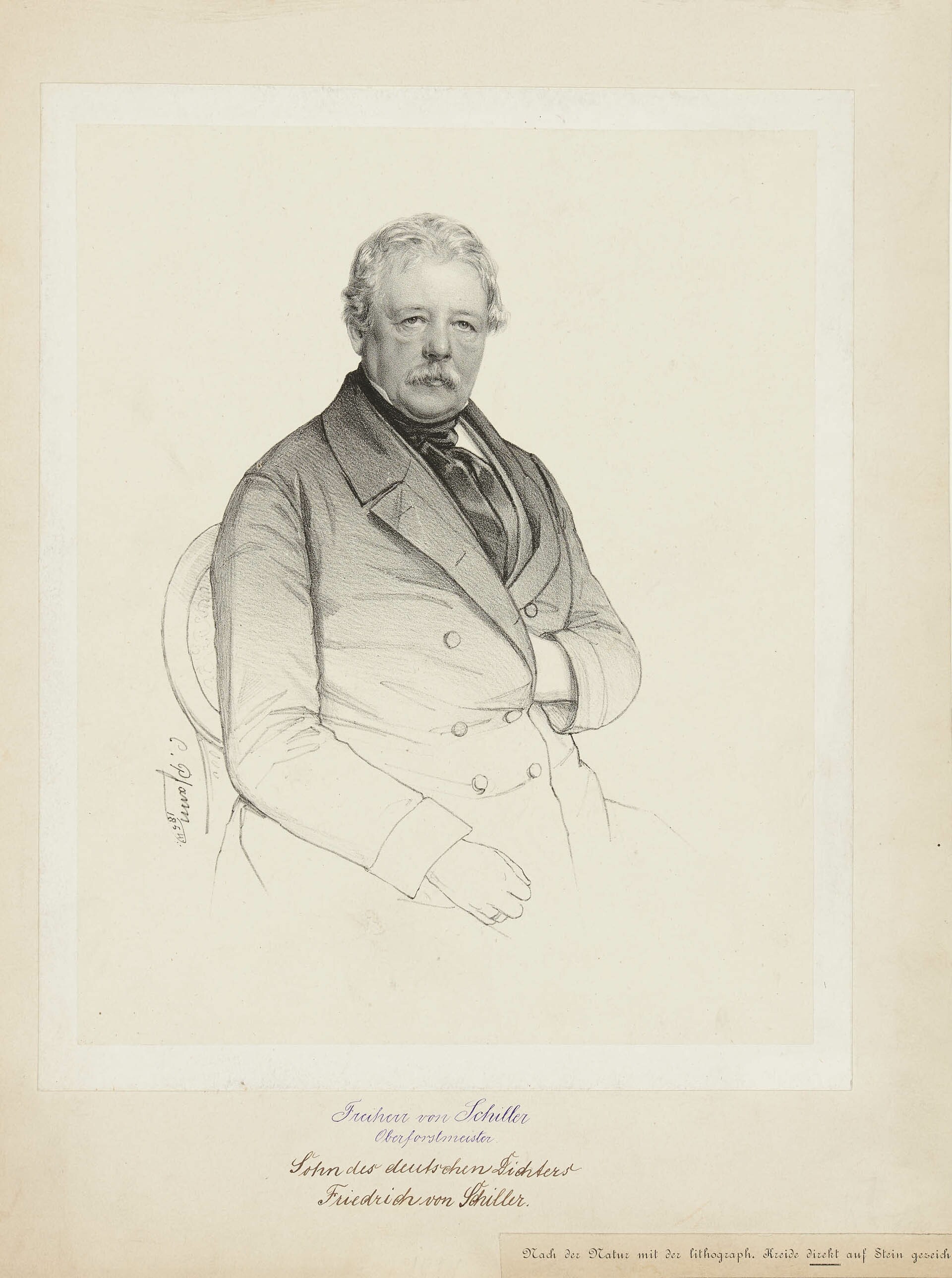 Christian Sigmund Pfann, Bildnis Karl von Schiller