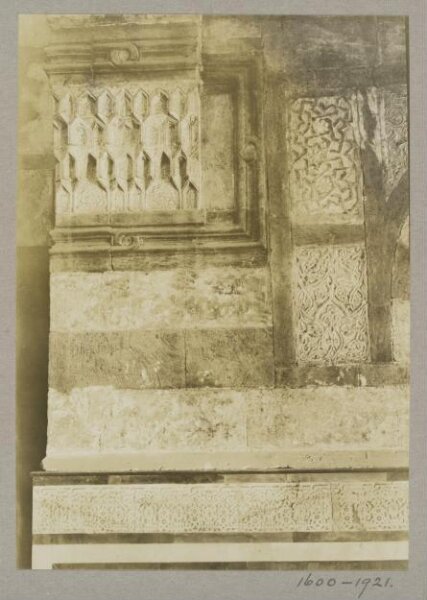 K.A.C. Creswell, Corbel detail at the funerary mosque of Mamluk Amir Qijmas al-Ishaqi (Abu Hurayba), Cairo