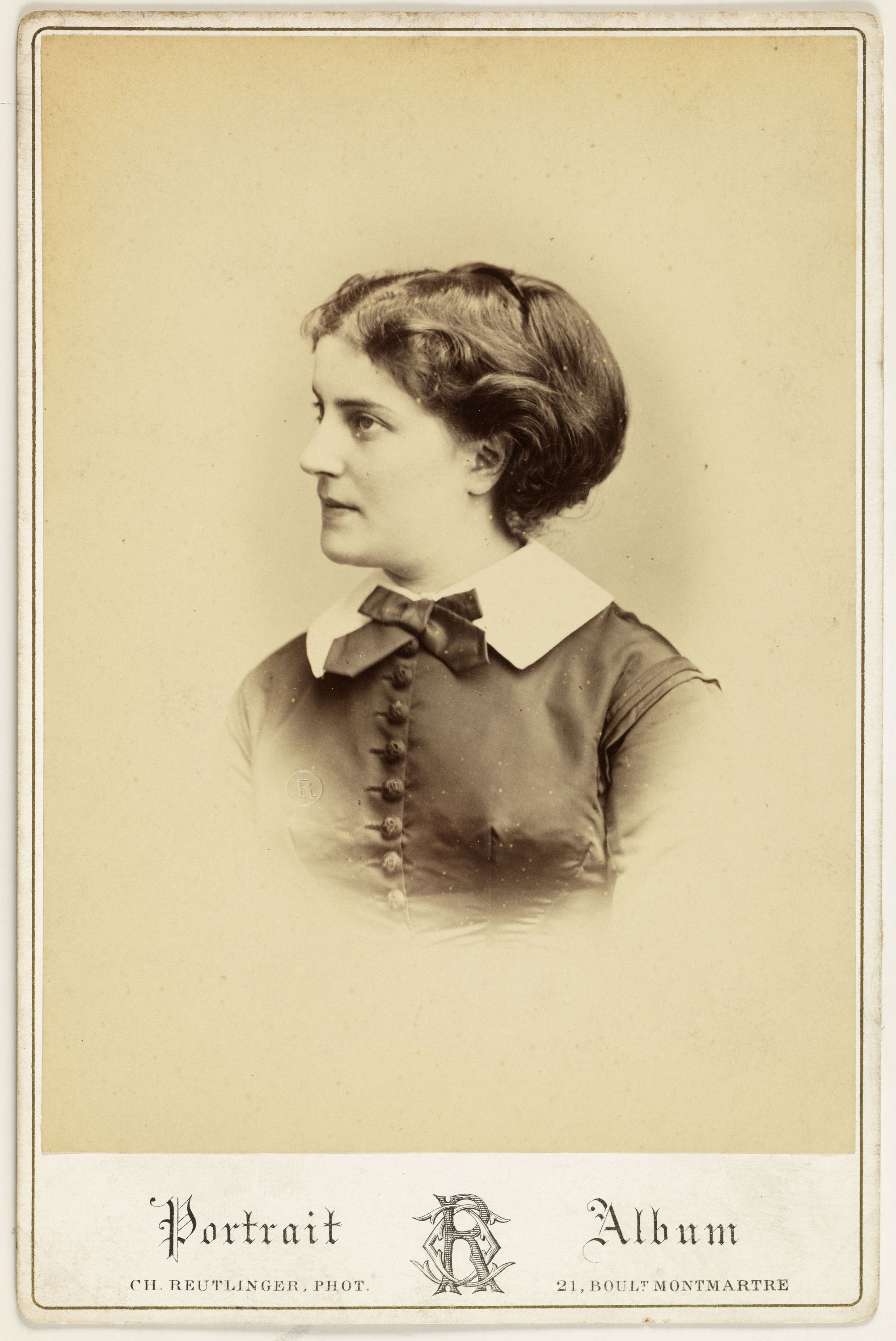 Charles Reutlinger, Portrait de Marie-Anne Valentine Angelo (1847- ?), actrice