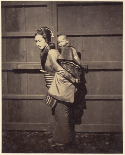 Felice Beato, Japanese Woman Carrying a Child
