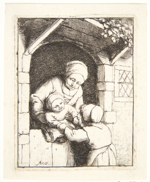 Adriaen van Ostade, Mor med to børn
