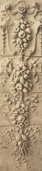Édouard Baldus, [Detail of the Decoration of the Attic, Pavillon de Turgot, Louvre, Paris]
