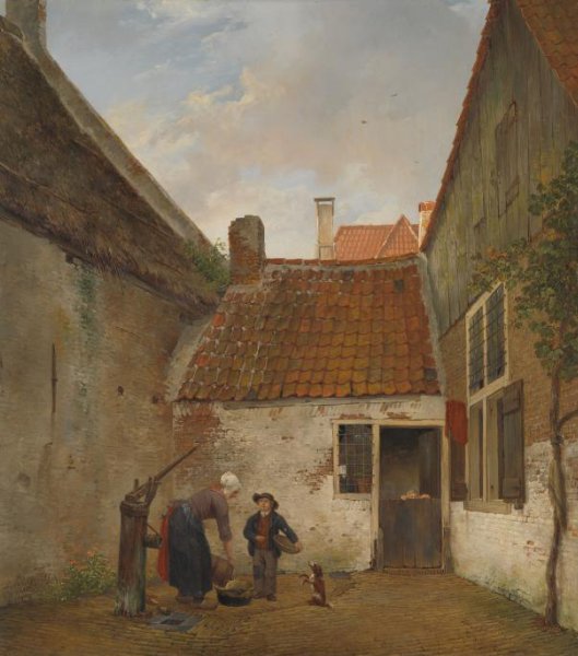 Andreas Schelfhout, Inner Courtyard