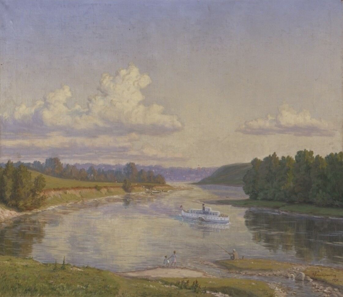 Unknown artist, Neris ties Vilniumi