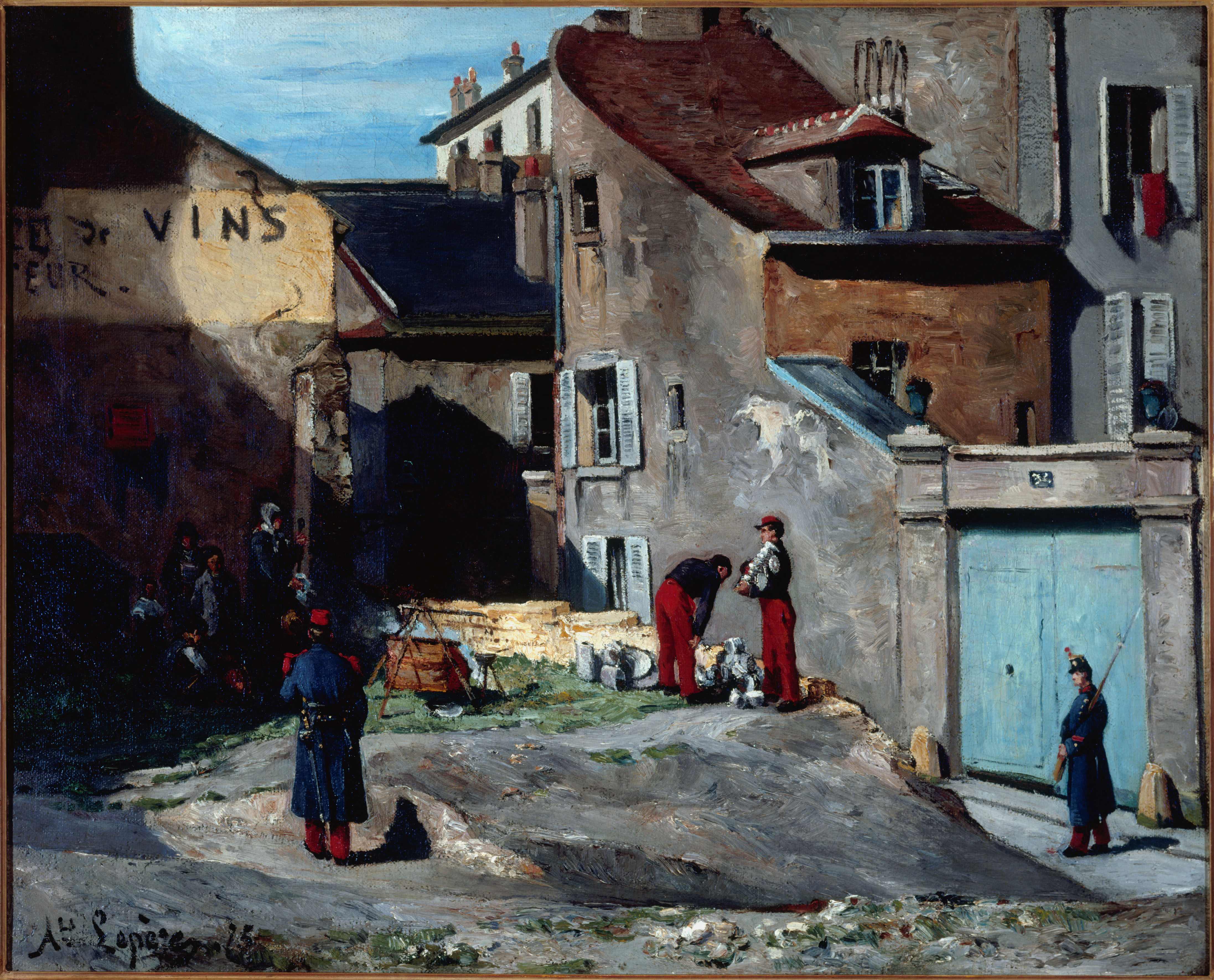 Auguste Lepère, Épisode de la Commune, rue des Rosiers, à Montmartre