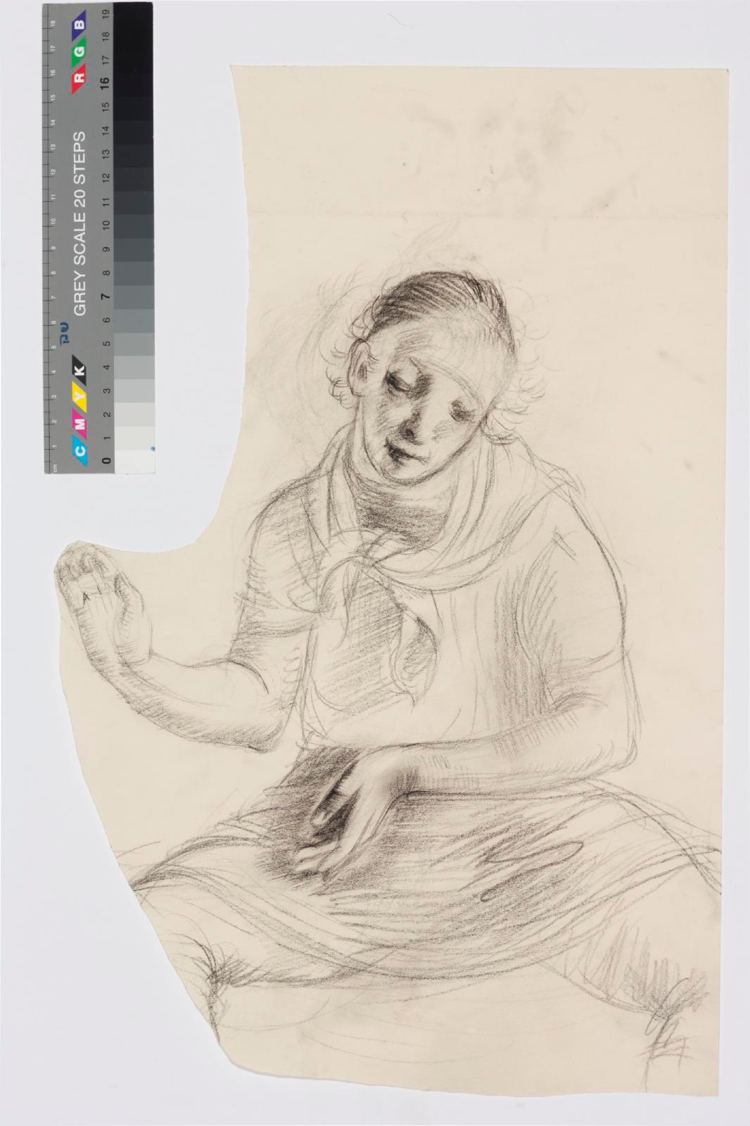 Karin (autor) Luts, Sitting woman from composition “Market”
