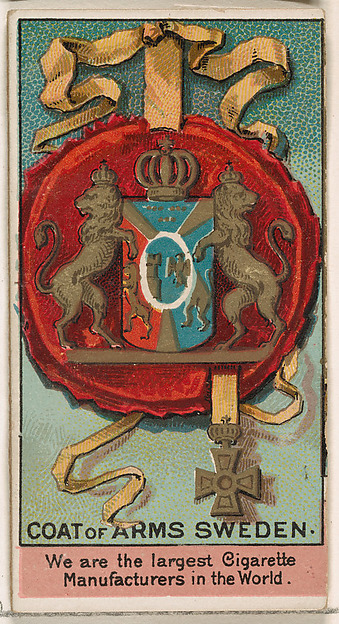 W. Duke, Sons & Co., Oscar II, King of Sweden and Norway, from the Rulers, Flags, and Coats of Arms series (N126-2) issued by W. Duke, Sons & Co.