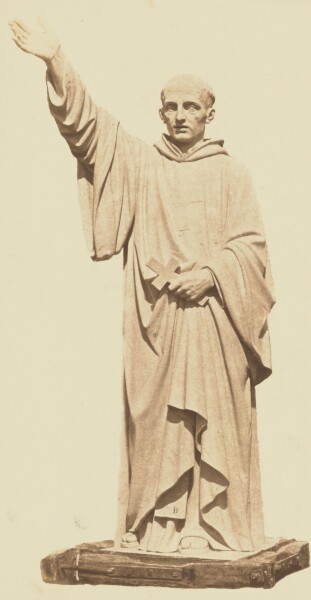 Édouard Baldus, ["Saint Bernard", Statue by François Jouffroy, Decoration of the Louvre, Paris]